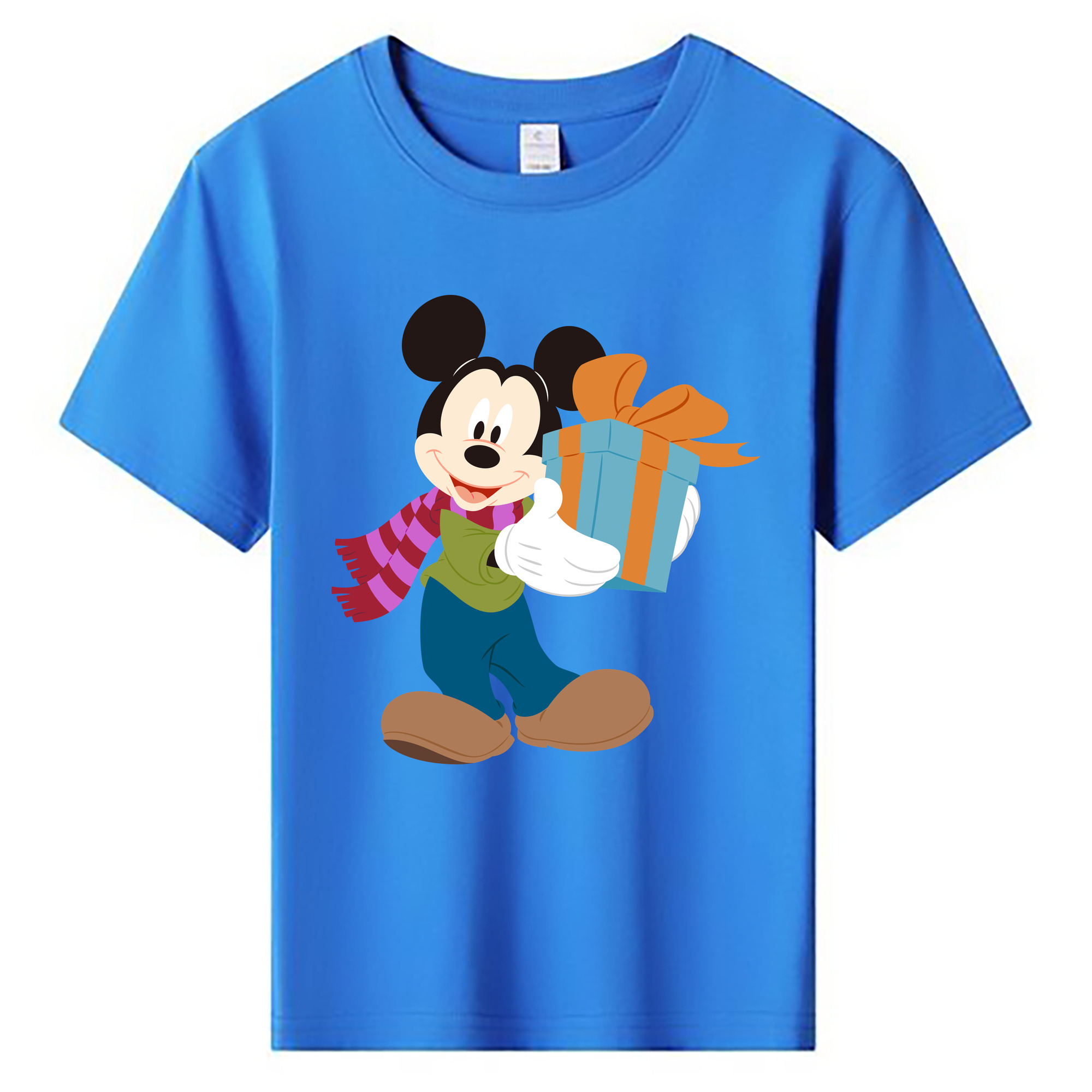 ミッキーマウス Mickey Mouse 綿100％キッズTシャツ（フロントプリント）
